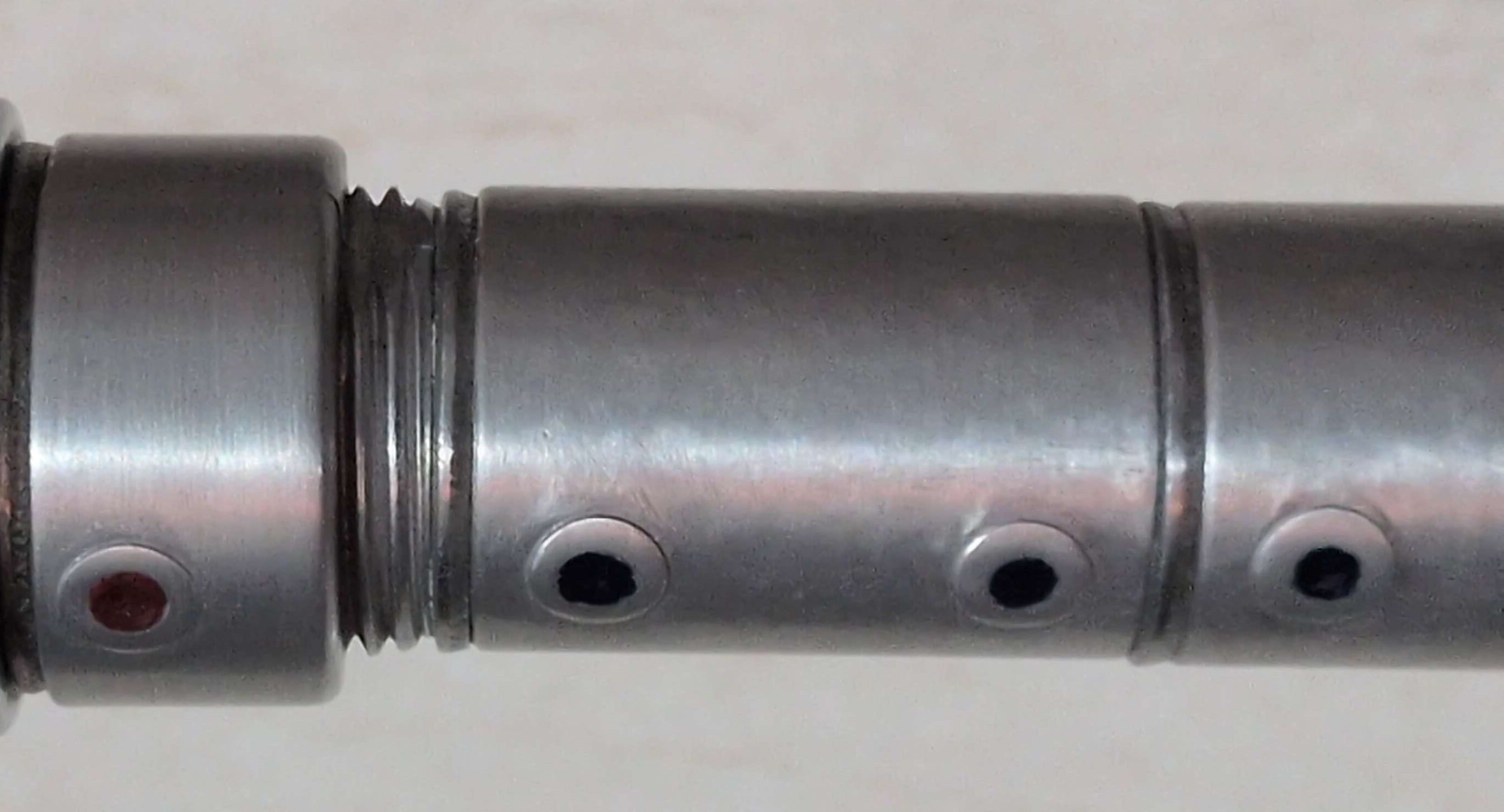 Close up on the hilt and metal finish