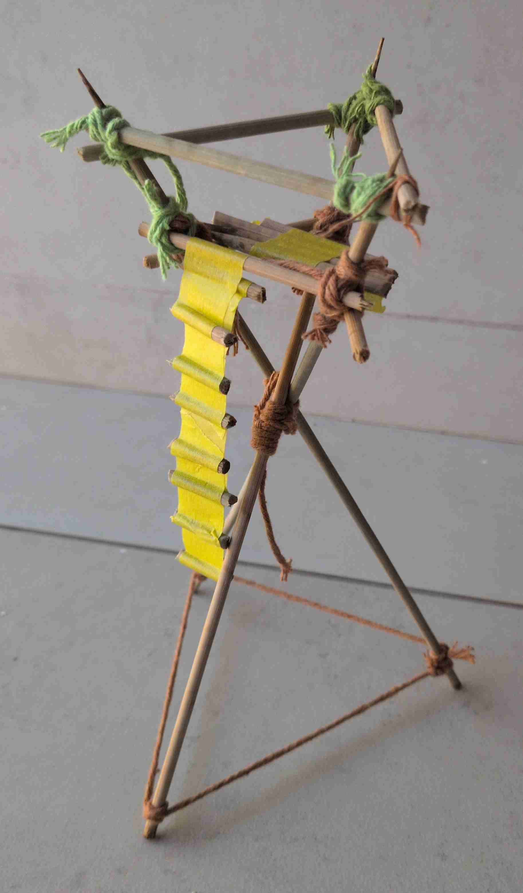 The 10-in model used to prototype the tower